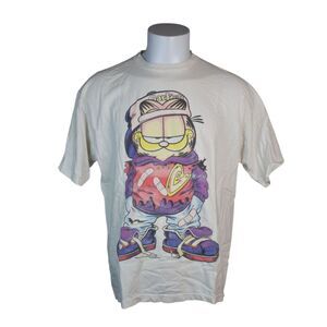 Vintage 1978 Garfield Front and Back Graphic Tee Shirt White Single Stitch Large